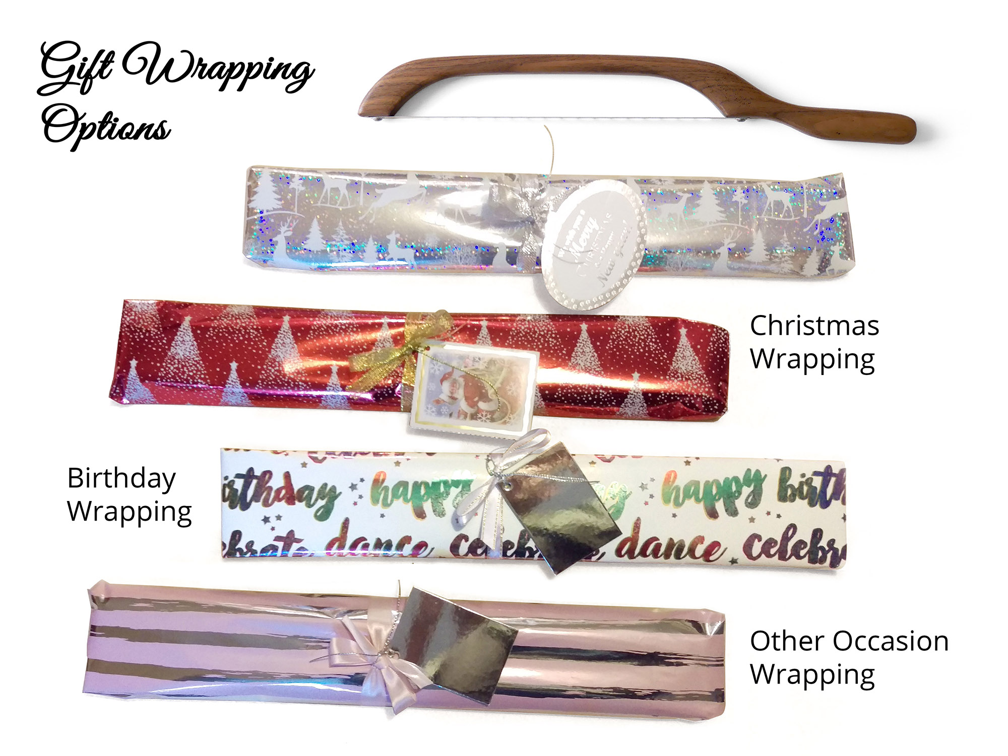 Gift wrapping options